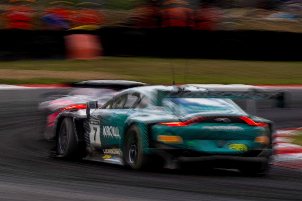 Giacomo Petrobelli for Blackthorn shot at Brands Hatch during the British GT Championship