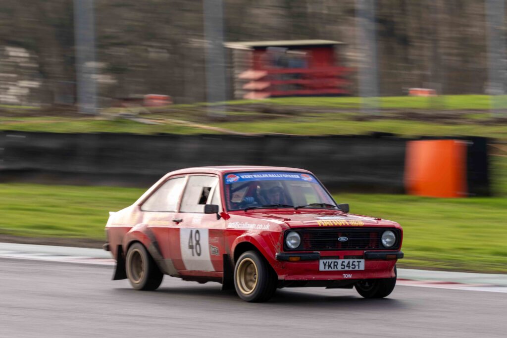 Brands Hatch, UK, 17th January, 2026, Neal Dwyer & Matthew Dwyer In a Ford Escort Mk2 at Round 4 of the Protyre Circuit Rally Championship, "The Winter Stages"
