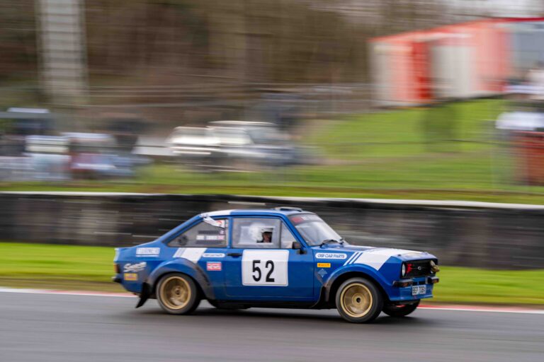 Brands Hatch, UK, 17th January, 2026, David Turner & Nathan Perks In a Ford Escort at Round 4 of the Protyre Circuit Rally Championship, "The Winter Stages", Christopher Neve / Alamy Live News