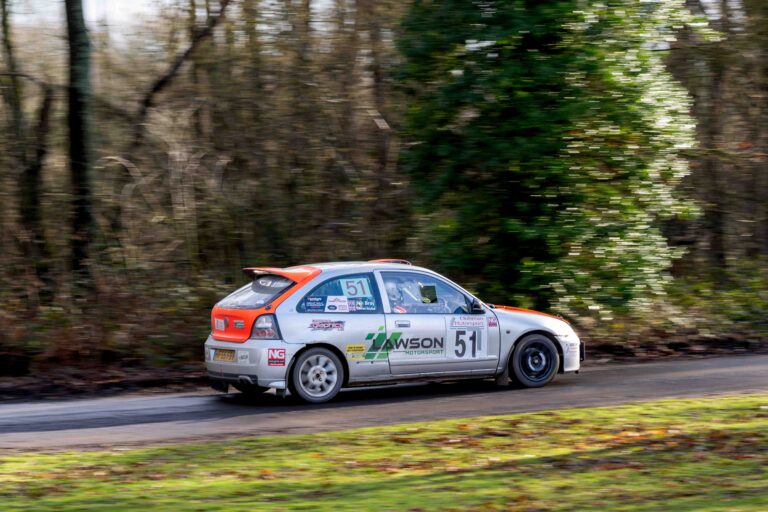 Brands Hatch, UK, 17th January, 2026, Jon Bray & Darren Styles In a MG ZR Trophy at Round 4 of the Protyre Circuit Rally Championship, "The Winter Stages", Christopher Neve / Alamy Live News