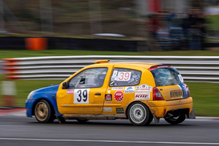Royston Carey & Ian Barkaway In a Renault Clio at Round 4 of the Protyre Circuit Rally Championship, "The Winter Stages"