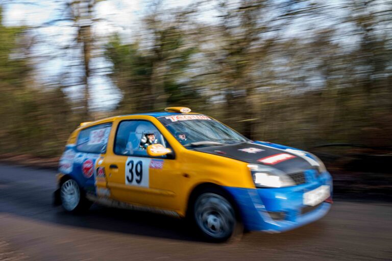 Royston Carey & Ian Barkaway In a Renault Clio at Round 4 of the Protyre Circuit Rally Championship, "The Winter Stages"
