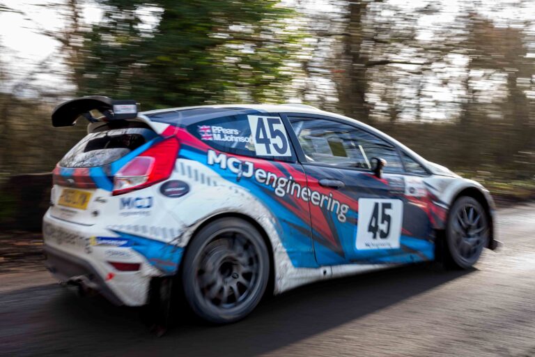 Brands Hatch, UK, 17th January, 2026, Mick Johnson & Peter Pears In a Ford Fiesta R5 at Round 4 of the Protyre Circuit Rally Championship, "The Winter Stages", Christopher Neve / Alamy Live News