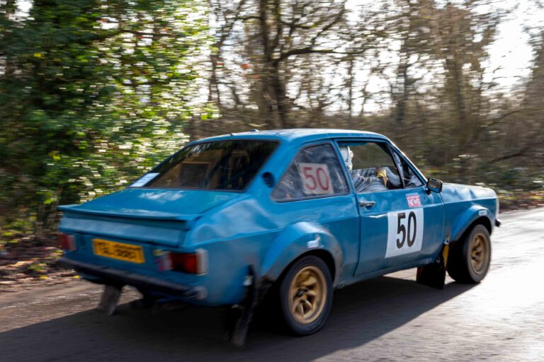 Peter Hinton & Harvey Hutchison In a Ford Escort Mrk II at Round 4 of the Protyre Circuit Rally Championship, "The Winter Stages" Brands Hatch