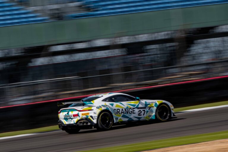 Daniel Lavery & Darren Turner in a Aston Martin Vantage AMR GT4 Evo for Grange Racing with FSR at the British GT Media Day
