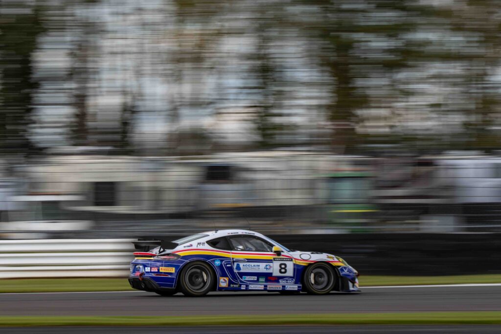 Ian Duggan & Tom Bradshaw in a Porsche 718 Cayman GT4 RS CS for Toro Verde GT at the British GT Media Day