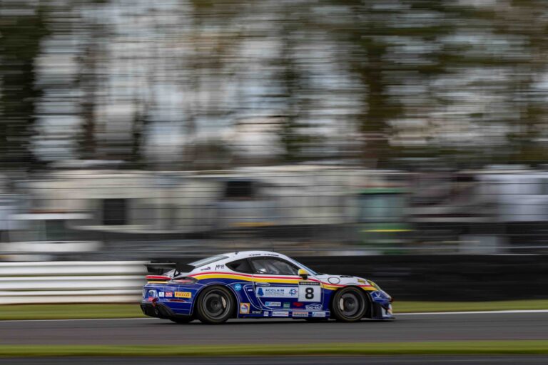 Ian Duggan & Tom Bradshaw in a Porsche 718 Cayman GT4 RS CS for Toro Verde GT at the British GT Media Day