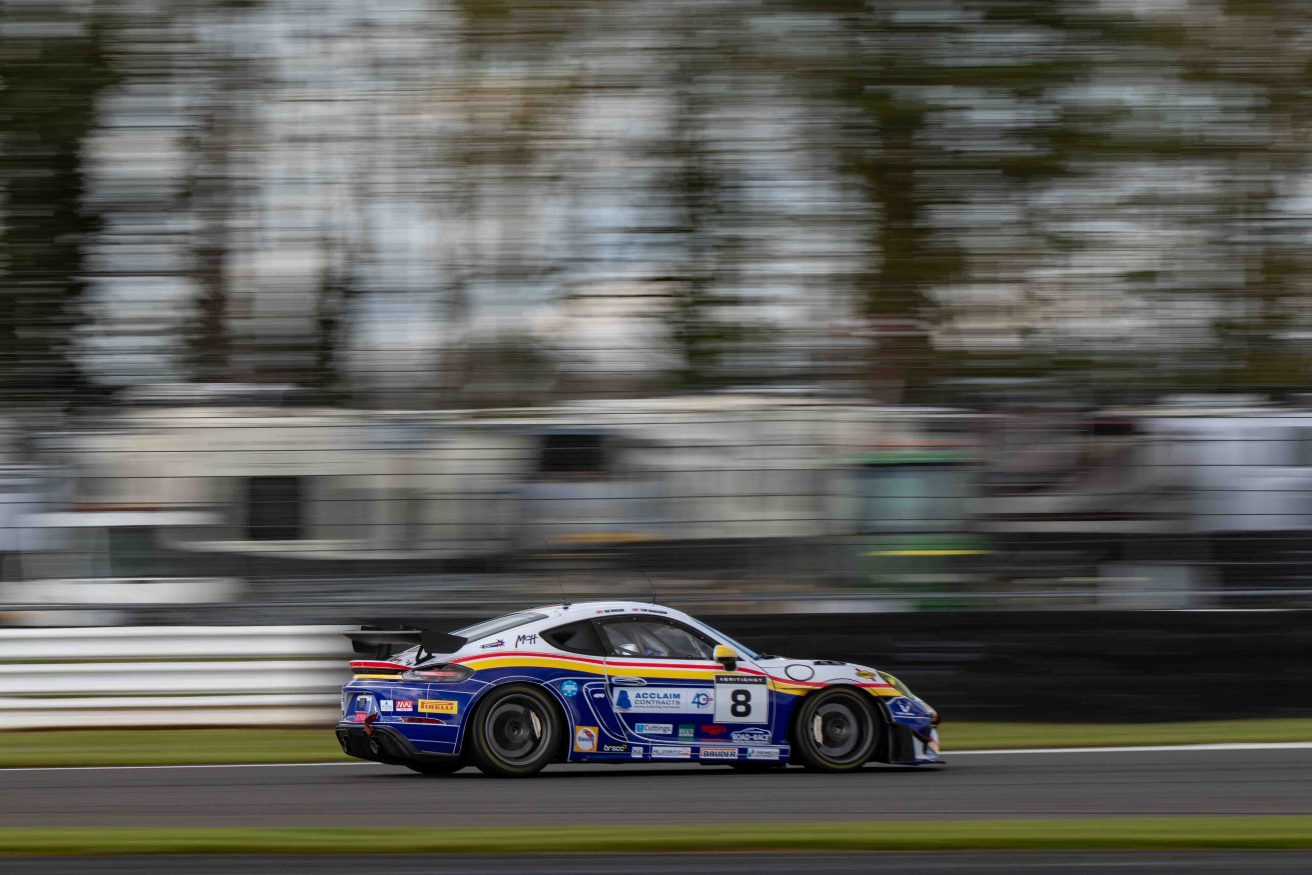 Ian Duggan & Tom Bradshaw in a Porsche 718 Cayman GT4 RS CS for Toro Verde GT at the British GT Media Day
