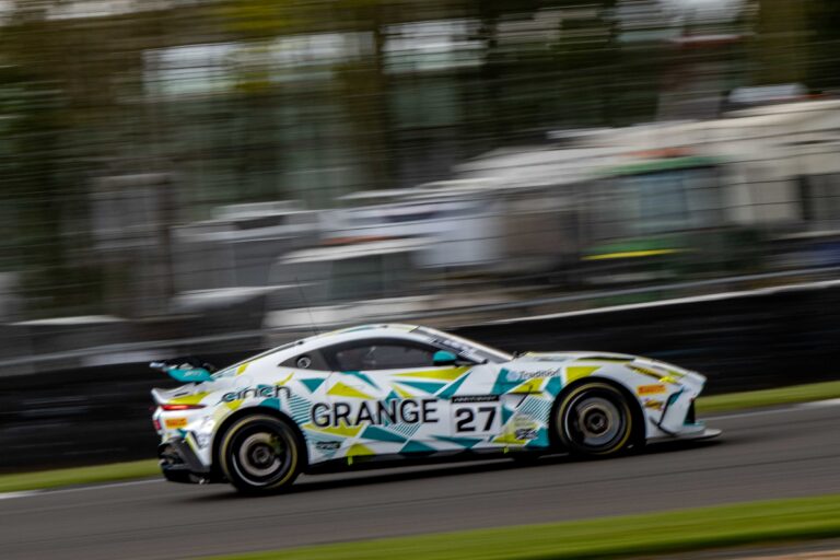 Daniel Lavery & Darren Turner in a Aston Martin Vantage AMR GT4 Evo for Grange Racing with FSR at the British GT Media Day,