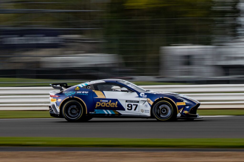 John Hartshorne & Ronan Pearson in a Aston Martin Vantage AMR GT4 Evo for Stratton Motorsport at the British GT Media Day
