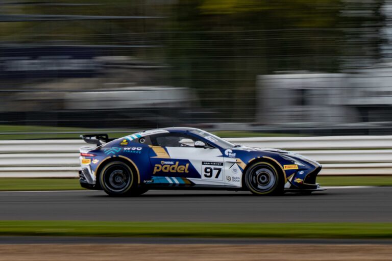 John Hartshorne & Ronan Pearson in a Aston Martin Vantage AMR GT4 Evo for Stratton Motorsport at the British GT Media Day