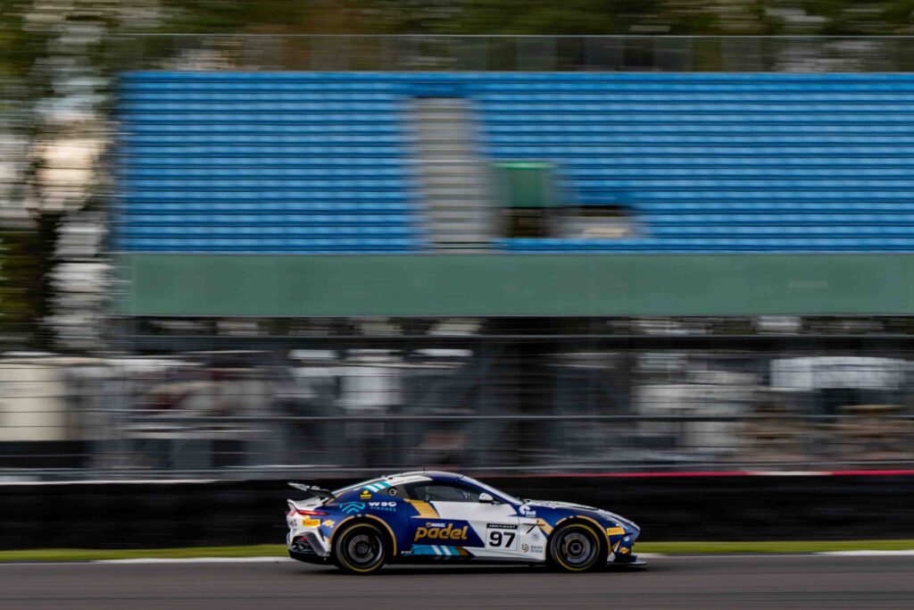 John Hartshorne & Ronan Pearson in a Aston Martin Vantage AMR GT4 Evo for Stratton Motorsport at the British GT Media Day