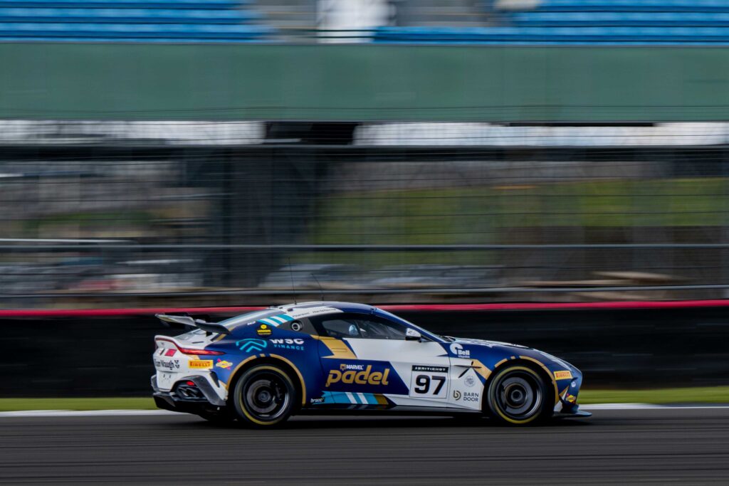 John Hartshorne & Ronan Pearson in a Aston Martin Vantage AMR GT4 Evo for Stratton Motorsport at the British GT Media Day