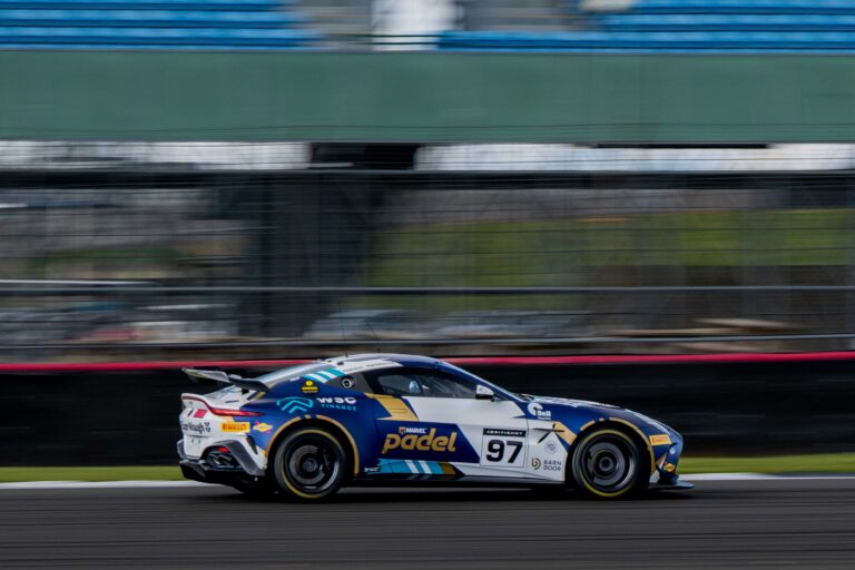 John Hartshorne & Ronan Pearson in a Aston Martin Vantage AMR GT4 Evo for Stratton Motorsport at the British GT Media Day