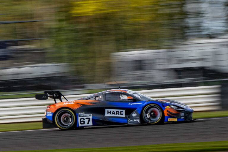 Simon Orange & Marcus Clutton in a McLaren 720S GT3 Evo for Orange Racing by JMH at the British GT Media Day