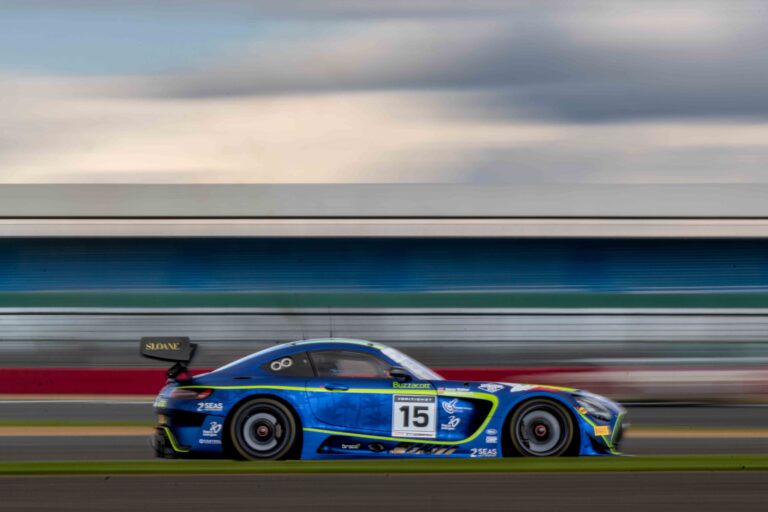 Kenzie Reiss Beecroft & Aaron Walker in a Mercedes-AMG GT3 Evo for 2Seas Motorsport at the British GT Media Day