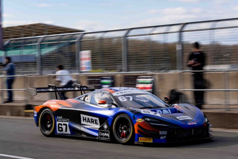 Simon Orange & Marcus Clutton in a McLaren 720S GT3 Evo for Orange Racing by JMH at the British GT Media Day