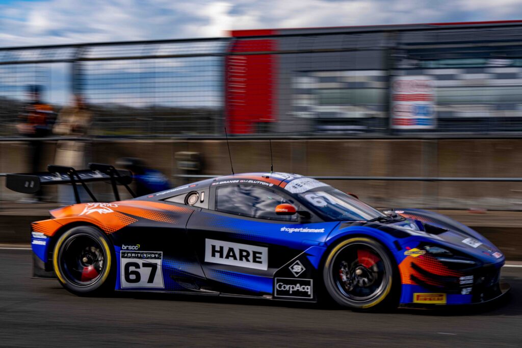 Simon Orange & Marcus Clutton in a McLaren 720S GT3 Evo for Orange Racing by JMH at the British GT Media Day