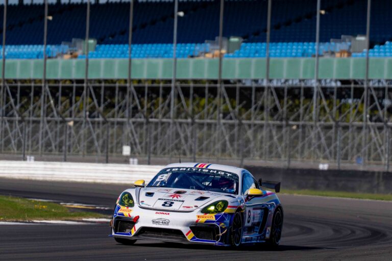 Car #8 Ian Duggan & Tom Bradshaw In a Porsche 718 Cayman GT4 RS CS For Paradine Competition