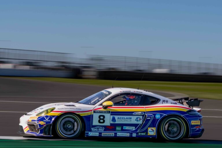Car #8 Ian Duggan & Tom Bradshaw In a Porsche 718 Cayman GT4 RS CS For Paradine Competition