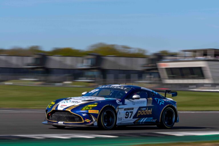 Car #97 John Hartshorne & Ronan Pearson In a Aston Martin Vantage AMR GT4 Evo For Stratton Motorsport