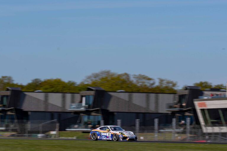 Car #8 Ian Duggan & Tom Bradshaw In a Porsche 718 Cayman GT4 RS CS For Paradine Competition