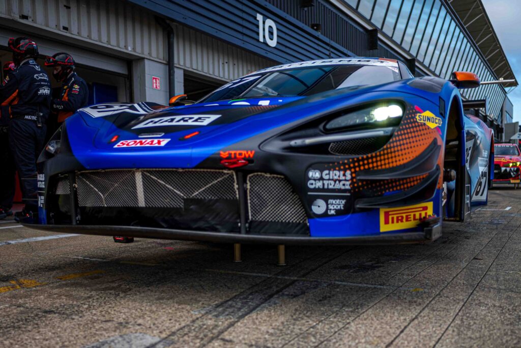Simon Orange & Marcus Clutton in a McLaren 720S GT3 Evo for Orange Racing by JMH at the British GT Media Day