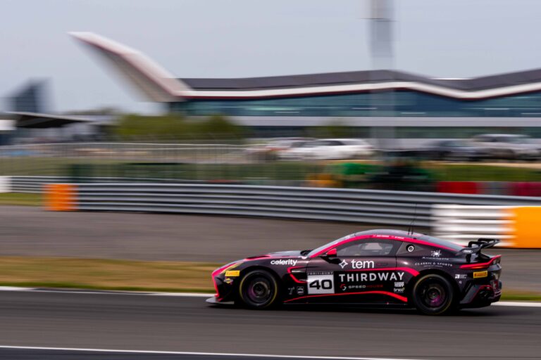 Car #40 James Townsend & Joe Wheeler In a Aston Martin Vantage AMR GT4 Evo For Townsend Racing powered by Fox Motorsport