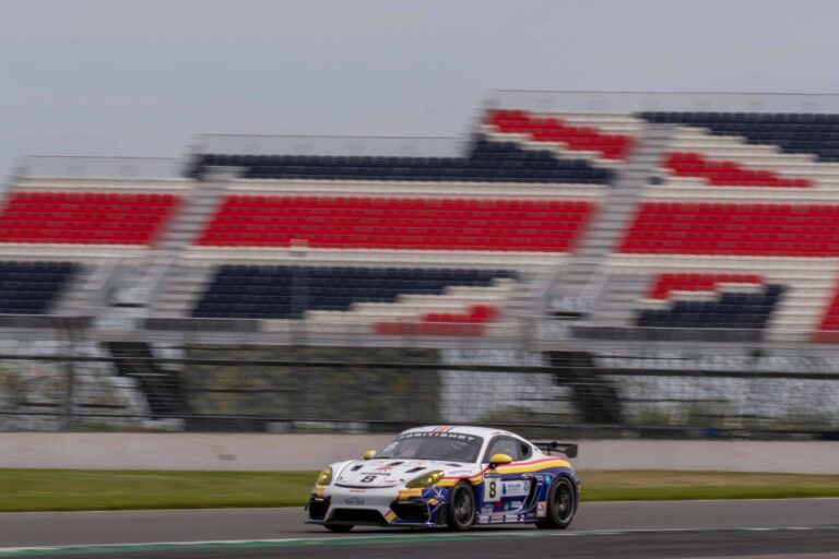 Car #8 Ian Duggan & Tom Bradshaw In a Porsche 718 Cayman GT4 RS CS For Paradine Competition
