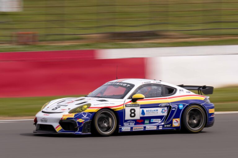 Car #8 Ian Duggan & Tom Bradshaw In a Porsche 718 Cayman GT4 RS CS For Paradine Competition
