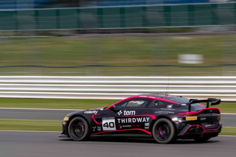Car #40 James Townsend & Joe Wheeler In a Aston Martin Vantage AMR GT4 Evo For Townsend Racing powered by Fox Motorsport