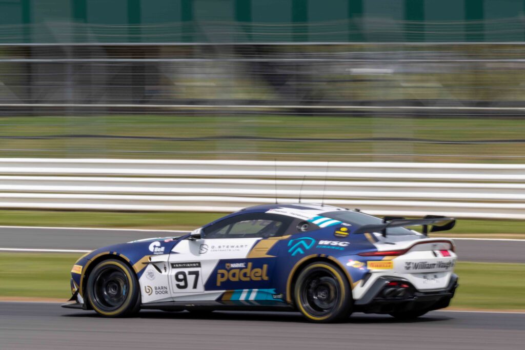 Car #97 John Hartshorne & Ronan Pearson In a Aston Martin Vantage AMR GT4 Evo For Stratton Motorsport