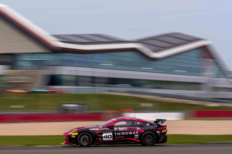 Car #40 James Townsend & Joe Wheeler In a Aston Martin Vantage AMR GT4 Evo For Townsend Racing powered by Fox Motorsport