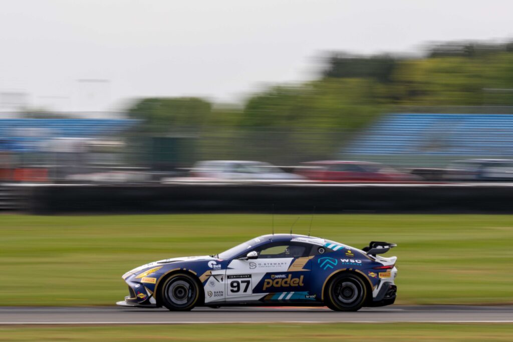 Car #97 John Hartshorne & Ronan Pearson In a Aston Martin Vantage AMR GT4 Evo For Stratton Motorsport