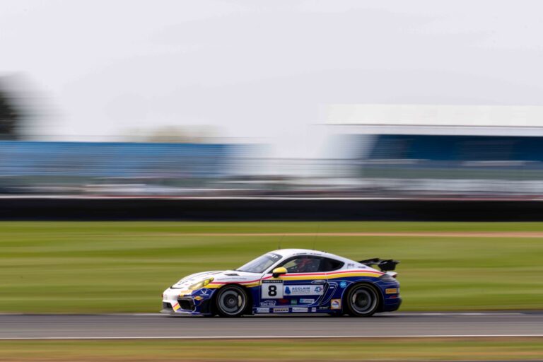 Car #8 Ian Duggan & Tom Bradshaw In a Porsche 718 Cayman GT4 RS CS For Paradine Competition