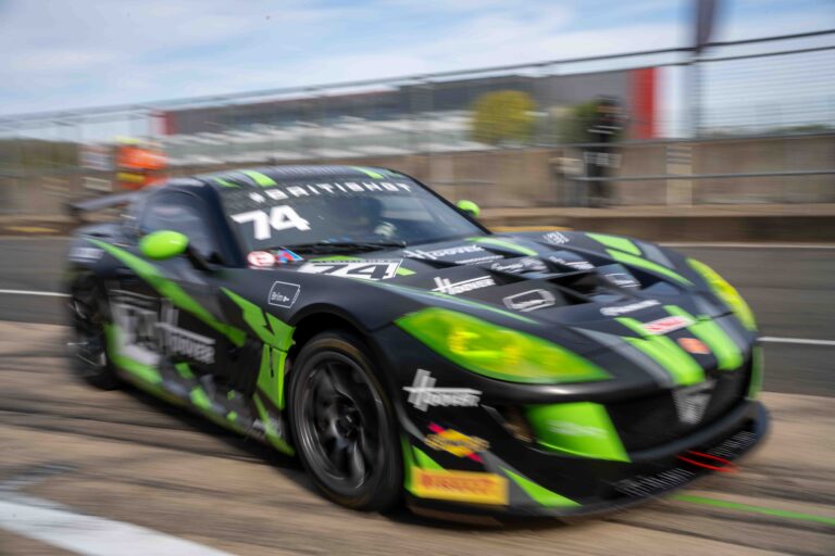Car #74 Thomas Holland & Hadley Simpson In a Ginetta G56 GT4 Evo For Innovation Racing