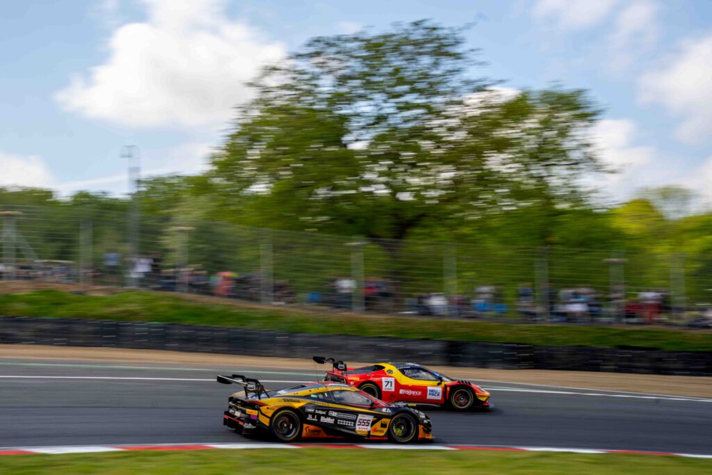 Car #71 Carl Bennett & Felix Hirsiger In a Ferrari 296 GT3 EVO For AF Corse at the GT World Challenge Europe Powered by AWS at Brands Hatch
