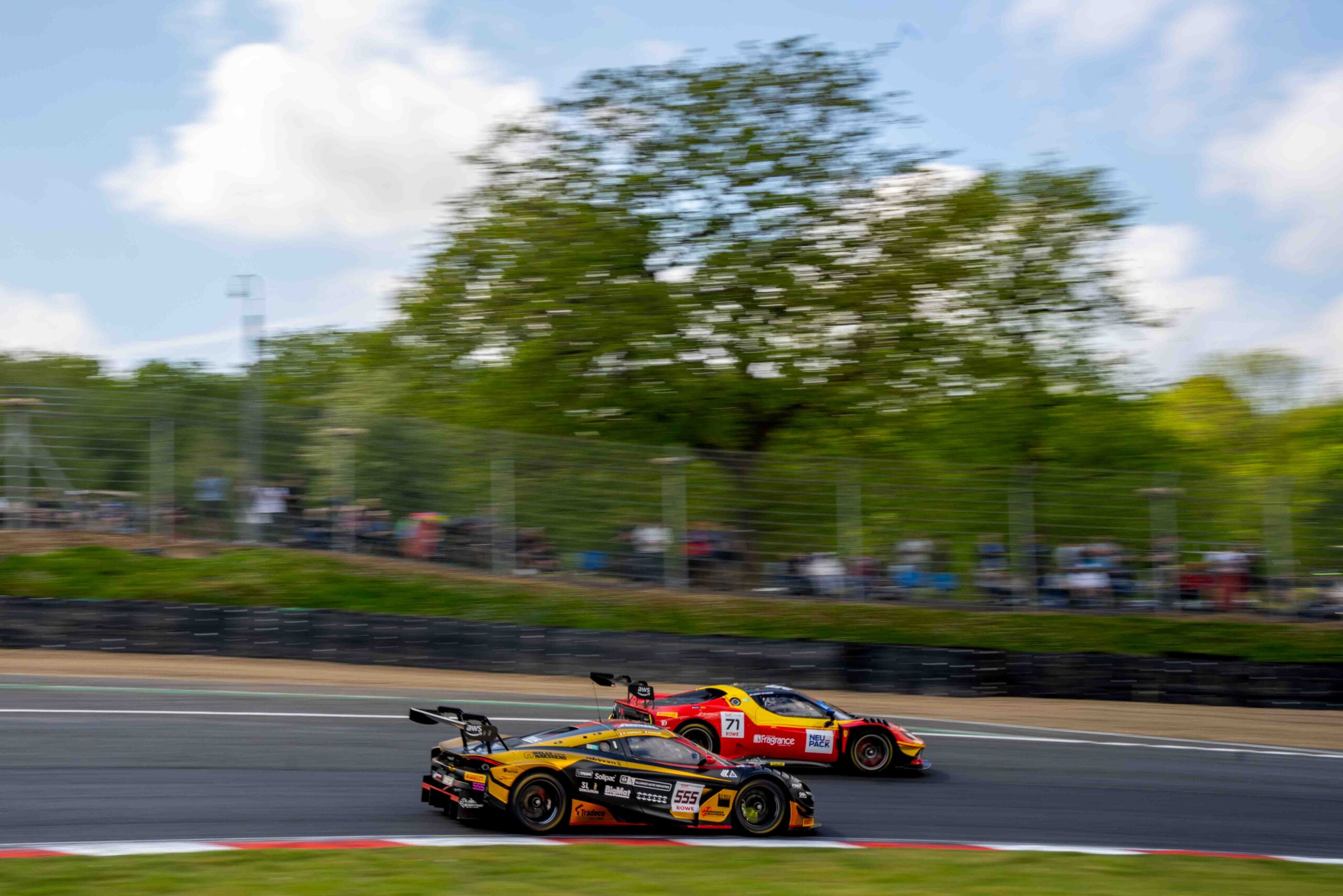 Car #71 Carl Bennett & Felix Hirsiger In a Ferrari 296 GT3 EVO For AF Corse at the GT World Challenge Europe Powered by AWS at Brands Hatch
