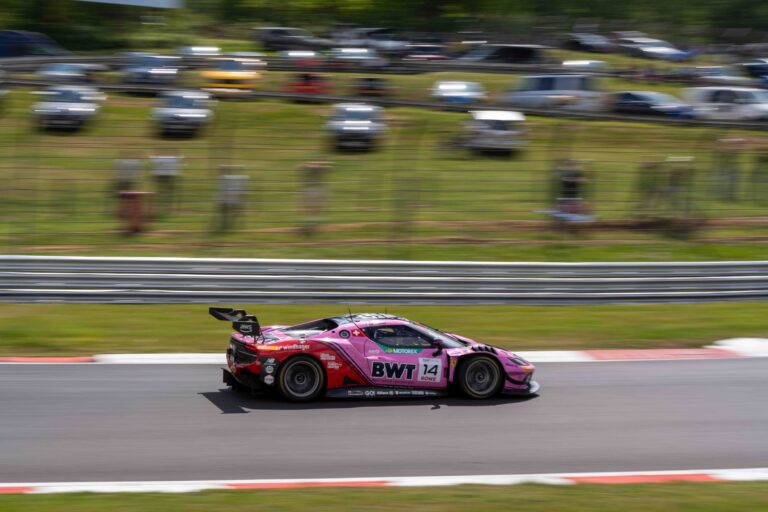 Car #14 Matteo Cairoli & Konsta Lappalainen In a Ferrari 296 GT3 EVO For Emil Frey Racing