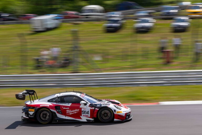 Car #914 Simon Birch & Magnus Gustavsen In a Porsche 911 GT3 R EVO For Razoon – more than racing at the GT World Challenge Europe Powered by AWS at Brands Hatch.