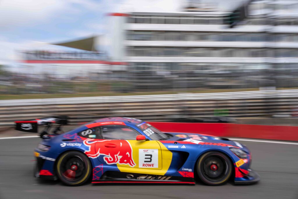 Car #3 Chris Lulham & Dani Juncadella In a Mercedes-AMG GT3 EVO For Mercedes-AMG Team Verstappen Racing At The GT World Challenge Brands Hatch