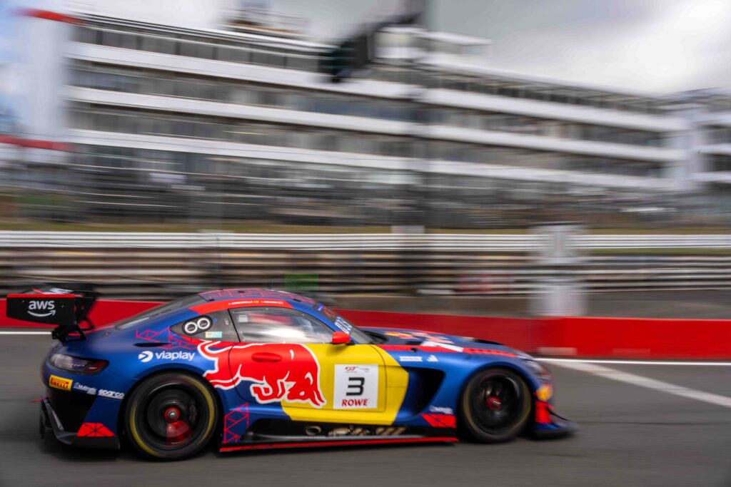 Car #3 Chris Lulham & Dani Juncadella In a Mercedes-AMG GT3 EVO For Mercedes-AMG Team Verstappen Racing At The GT World Challenge Brands Hatch