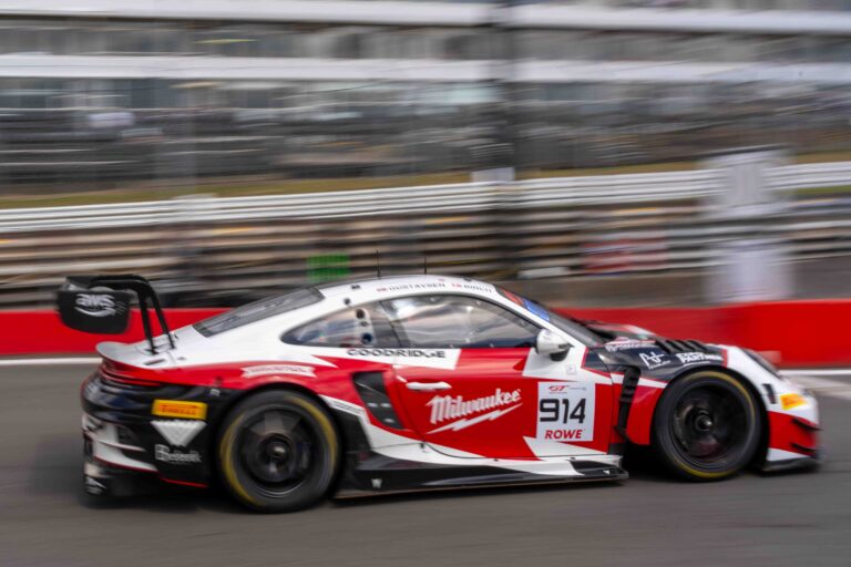 Car #914 Simon Birch & Magnus Gustavsen In a Porsche 911 GT3 R EVO For Razoon – more than racing at the GT World Challenge Europe Powered by AWS at Brands Hatch
