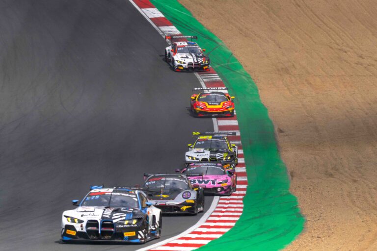 Competitors at the GT World Challenge Europe Powered by AWS at Brands Hatch.