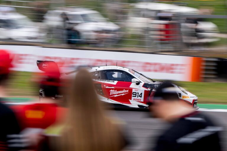 Car #914 Simon Birch & Magnus Gustavsen In a Porsche 911 GT3 R EVO For Razoon – more than racing at the GT World Challenge Europe Powered by AWS at Brands Hatch