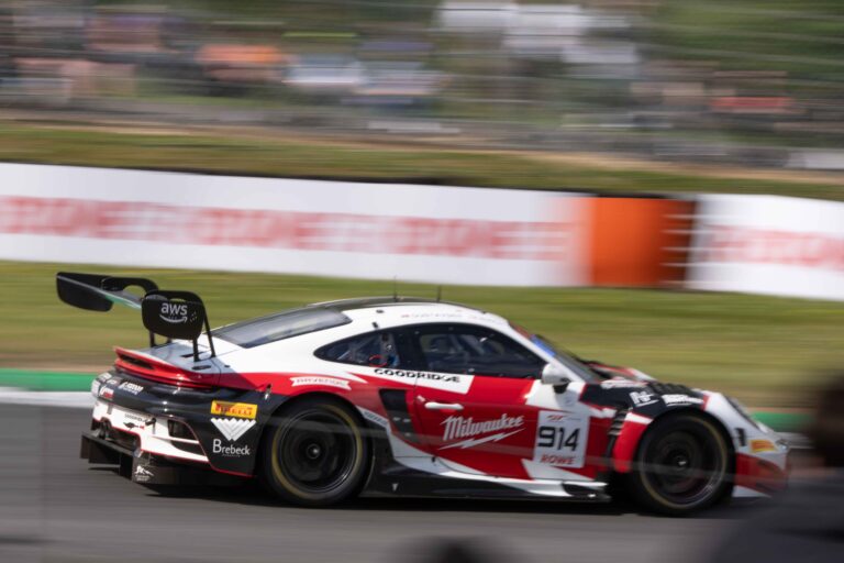 Car #914 Simon Birch & Magnus Gustavsen In a Porsche 911 GT3 R EVO For Razoon – more than racing at the GT World Challenge Europe Powered by AWS at Brands Hatch