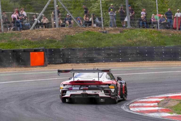 Car #914 Simon Birch & Magnus Gustavsen In a Porsche 911 GT3 R EVO For Razoon – more than racing at the GT World Challenge Europe Powered by AWS at Brands Hatch
