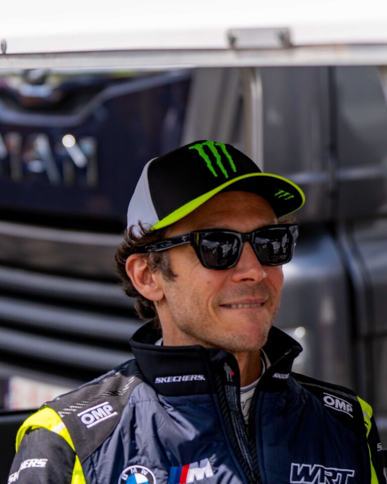 Valentino Rossi For Team WRT at the GT World Challenge Europe Powered by AWS at Brands Hatch.