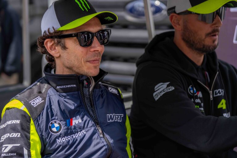 Valentino Rossi For Team WRT at the GT World Challenge Europe Powered by AWS at Brands Hatch.