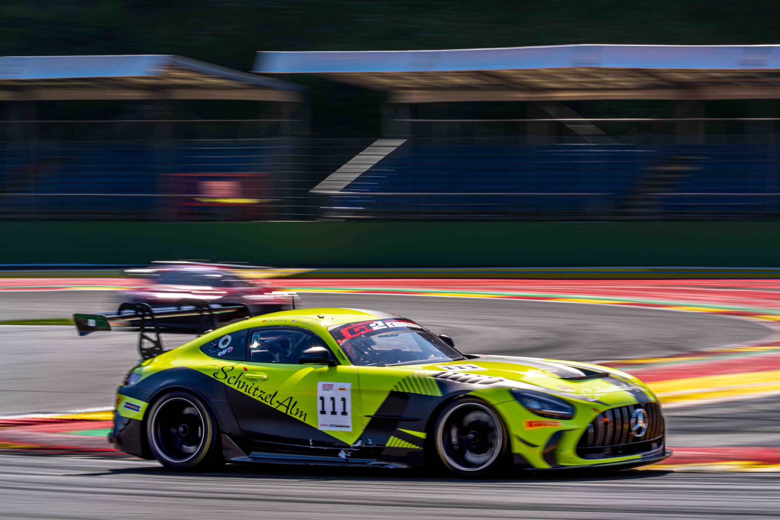 Cars #110 & #111 for SR Motorsport by Schnitzelalm Mercedes-AMG GT2 in the GT2 European Series at the Spa Speed Week June 2026